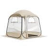VEVOR Pop up Sports Tent, 72x72 in Clear Bubble Tent for 2-4 Persons, Waterproof Outdoor Pod with Floor Mat & Top Cover