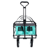 Collapsible Foldable Wagon Cart with strapping system Beach Wagon Utility Cart Utility Wagon Grocery Cart for for Camping Shopping Sports Gardeing Fis