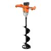 VEVOR 20V Electric Ice Auger, 8 inch Diameter, 2 in 1 Cordless Ice Fishing Augers and Earth Auger with Ices & Earth Drill Bit