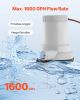 VEVOR Livewell Pump for Boat, 12V 1600 GPH Straight Livewell Aerator Pump with Dual Inlet, ABA Housing & Detachable Motor Cartridge