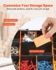 VEVOR Small Parts Organizer, 34-Compartment Double Side Tools Organizer Box with 24 Removable Dividers
