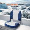 VEVOR Boat Seat, 18.9" Low Back Boat Seat, Folding Boat Chair with Thickened Sponge Padding and Hinge, Fold-Down Boat Captain Chair for Fishing Boat