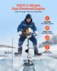 VEVOR Gas Powered Ice Auger, 52CC 2-Stroke Ice Fishing Augers with 8" Steel Drill Bit, Cold-Resistant & Portable Post Hole Digger