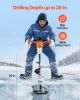 VEVOR 20V Electric Ice Auger, 8 inch Diameter, 2 in 1 Cordless Ice Fishing Augers and Earth Auger with Ices & Earth Drill Bit