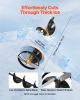 VEVOR Ice Auger Drill Bit, 8" Dia. High-Strength Steel Ice Fishing Augers, Weather-Resistant Spiral Drill Bits Replacement with Center Tip