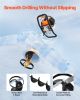 VEVOR Gas Powered Ice Auger, 52CC 2-Stroke Ice Fishing Augers with 8" Steel Drill Bit, Cold-Resistant & Portable Post Hole Digger