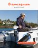 VEVOR Electric Trolling Motor, Transom Mounted Outboard Boat Motors 12V 55lbs Thrust, 8-Speed Electric Boat Engine w/ Battery Indicator, for Kayaks