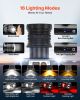 VEVOR Headlamp, Bright LED Rechargeable Headlight, Lightweight Head Flashlight with 16 Lighting Modes, Adjustable Headband & 90Â° Angle