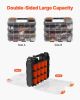 VEVOR Small Parts Organizer, 34-Compartment Double Side Tools Organizer Box with 24 Removable Dividers