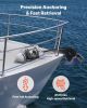 VEVOR Horizontal Fishing Windlass, 12V DC 600W, Windlass Anchor Systems Fit for 1/4-Inch Chain or 9/16 & 5/8 Inch Nylon Rope, Max Pull 573 lbs