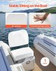 VEVOR Boat Seat, Low Backrest, Folding Fishing Boat Seat with Thickened Sponge Cushion & Waterproof PVC Leather, Aluminum Alloy Hinges