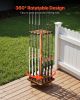VEVOR Fishing Rod Holders for 16 Fishing Poles, 360Â° Rotating Wood Fishing Rods Rack for Garage Organization and Storage