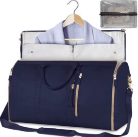 Garment Bags for Travel, Convertible Suit Travel Bag for Women (Color: Blue)