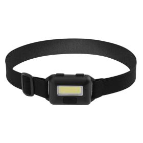 Mini 3W COB Led Head Lamp; 3 Modes Waterproof Head Lamp; Head Flashlight Outdoor Camping Night Fishing Head Lamp; Batteries Not Included; Christmas Li (Color: Black)