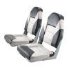 VEVOR Boat Seat, High Backrest, Folding Fishing Boat Seat with Thickened Sponge Cushion & Waterproof PVC Leather, Aluminum Alloy Hinges