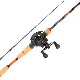 VEVOR Rod and Fishing Reel Combo, IM7 Carbon Fiber Baitcasting Rod and Reel Combo, Bass Fishing Pole with 6+1 BB System, 7.0:1 Gear Ratio, Cork Handle (Default: Default)