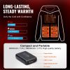 VEVOR Heated Hoodie, Unisex Heated Sweatshirt with Battery Pack 7.4V, Electric Jacket with 5 Heating Zones for Men & Women