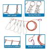 Fishing Lock Buckle with Reel Stainless Steel Lanyard Live Fish Lock Belt Fishing Tackle Stringer Fishing Lock Fish Buckle Tools